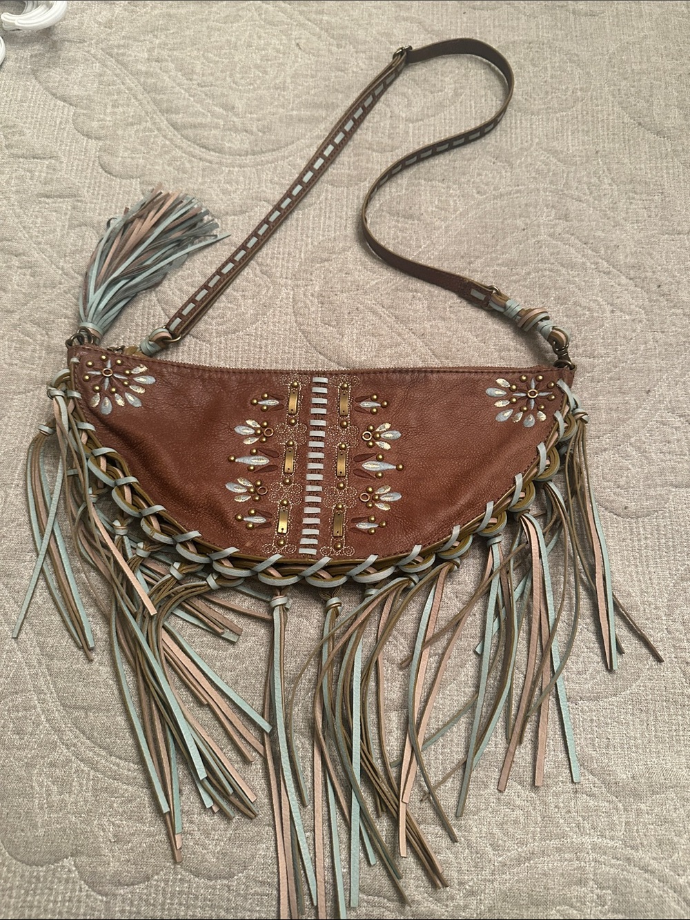 Isabella Fiore boho fringe purse